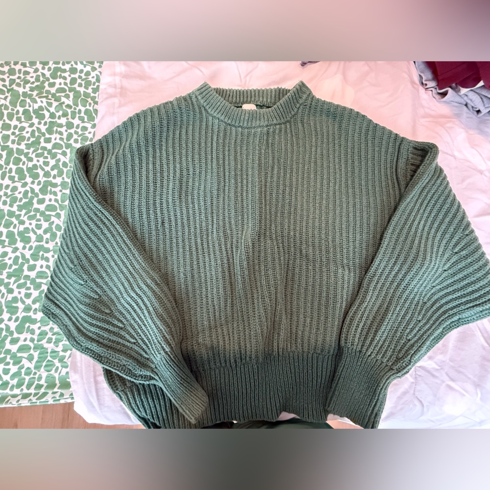 a new day Olive Green Ribbed Sweater